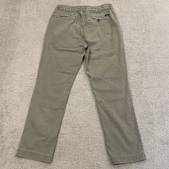 Faherty Essential Drawstring Pants Mens M Spring Olive Slim Straight Pull On - Picture 5 of 13